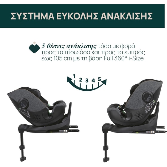 Chicco Βρεφικό/ Παιδικό Κάθισμα Αυτοκινήτου Bi-Seat i-Size Air χωρίς Βάση για Παιδί 61-150 cm Μαύρο image 5