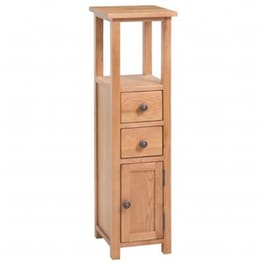 Vidaxl Έπιπλο Γωνιακό 26 X 26 X 94 Εκ. Από Μασίφ Ξύλο Δρυός