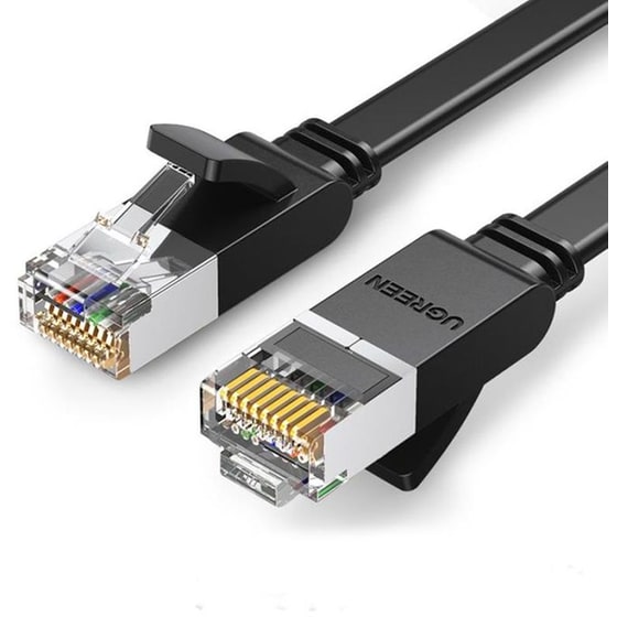 Ugreen Nw101 Flat U/utp Cat6 Καλώδιο Δικτύου Ethernet 1m - Μαύρο image 0