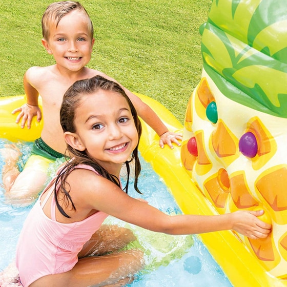 Φουσκωτή Παιδική Πισίνα Intex Παιδότοπος Fruit Play 493 + 57 Lt - Πολύχρωμη image 3