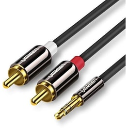 Σετ Καλωδίων Ήχου Ugreen AV116 3.5mm Mini Jack σε 2RCA  2m - Μαύρο