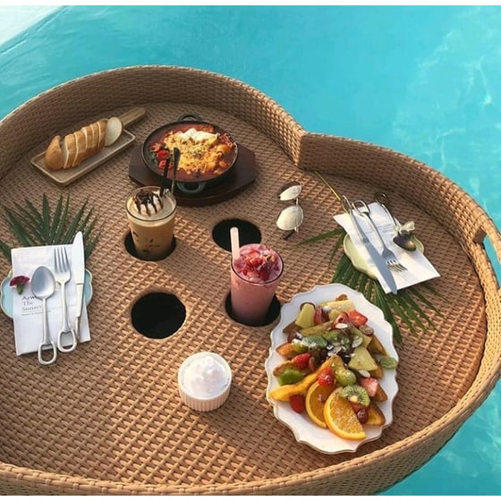 Δίσκος Πισίνας Floating Breakfast 90 cm Καρδιά - Μπεζ image 4