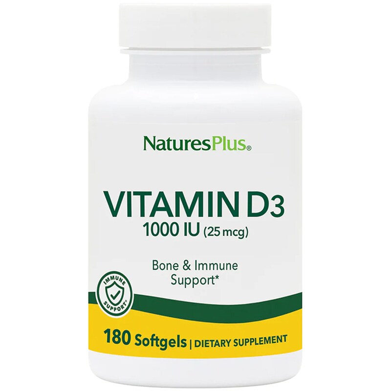 Natures Plus Vitamin D3 1000IU - 180 κάψουλες