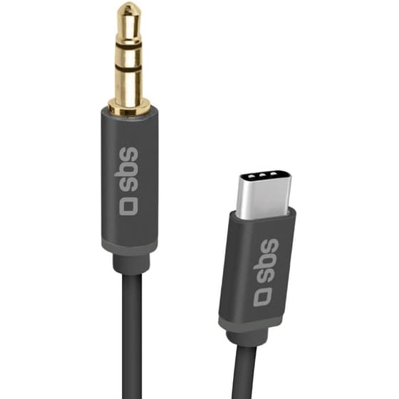 Αντάπτορας SBS Audio Cable 3.5mm jack σε USB-C 1m - Black image 0