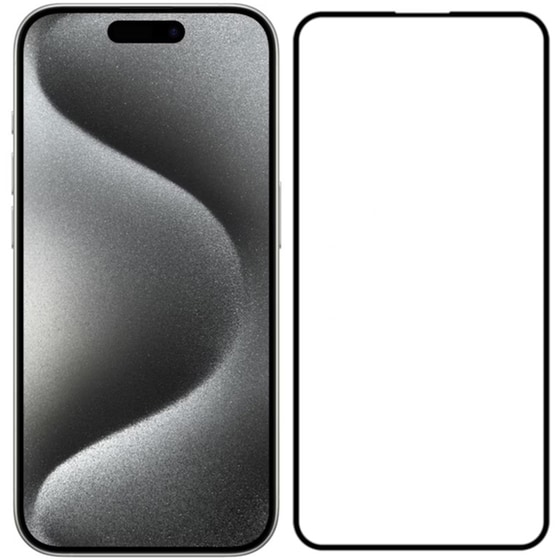 Προστατευτικό οθόνης Apple iPhone 15 Pro Max - Powertech Tempered Glass 5D Full Glue image 0