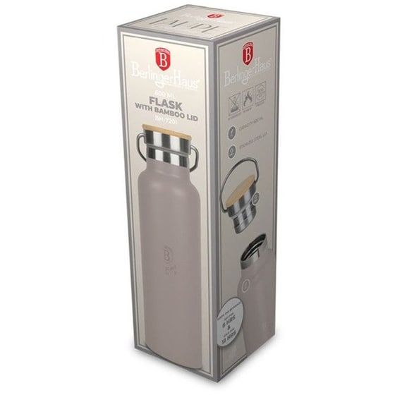 Μπουκάλι Θερμός Berlinger Haus Ανοξείδωτο Taupe 600ml image 6