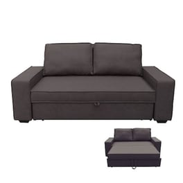 Καναπές Κρεβάτι Nabuk Σκούρο Καφέ 176x102x91cm C9844