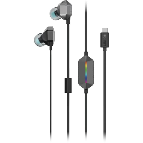 Lenovo Legion E510 Gaming Ενσύρματα Ακουστικά USB-C με RGB Φωτισμό - Ασημί image 0