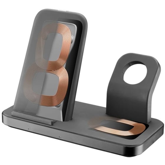Ασύρματος Φορτιστής Cellular Line Trio Wireless 7.5W - Black image 2