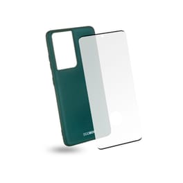 Θήκη & Προστασία οθόνης Samsung Galaxy S21 Ultra - Egoboo Back Cover Case - Ruby Green