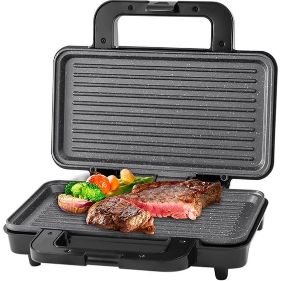 LEXICAL LSM-2520 1000 W Ασημί/Μαύρη Τοστιέρα - Γκριλιέρα image 2