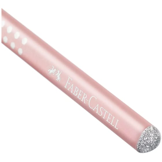 Μολύβι Faber Castell Grip Sparkle B Παστέλ Ροζ image 2