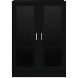 Βιτρίνα VidaXL από Μοριοσανίδα 82.5x30.5x115 cm - Μαύρη