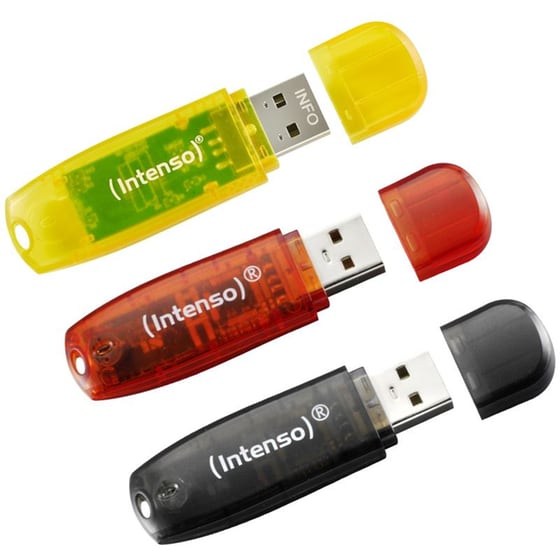 Intenso Rainbow Line 3x 32GB USB 2.0 Stick Πολύχρωμο (3 Τεμάχια) image 7