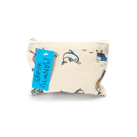 Πορτοφόλι Greek Islands Βαμβακερό 10.5x15.5 cm - Λευκό image 1