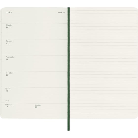 Ημερολόγιο Εβδομαδιαίο Moleskine 2025 12M Large Myrtle Green Soft image 4