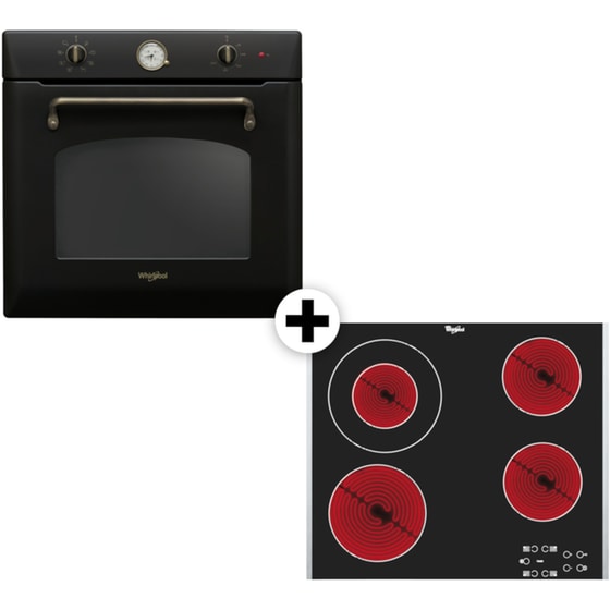 WHIRLPOOL AKT 8130 BA & WTAC8411 73 Lt Μαύρο Εντοιχιζόμενο Σετ Φούρνος και Εστία image 0