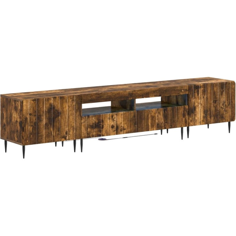 Έπιπλο Τηλεόρασης VidaXL με LED 5 τμχ 198 x 35 x 43 cm - Καπνιστή Δρυς