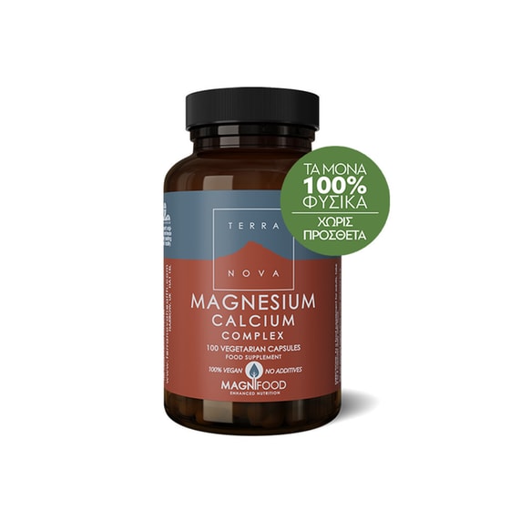 Συμπλήρωμα Διατροφής Terranova Magnesium Calcium Complex -100 Κάψουλες image 0