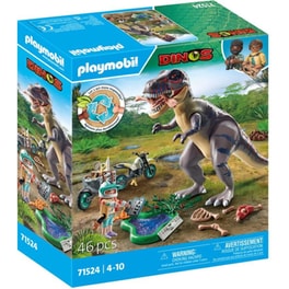 PLAYMOBIL® Dino Rise T-Rex και εξερευνητής με μοτοσικλέτα (71524)