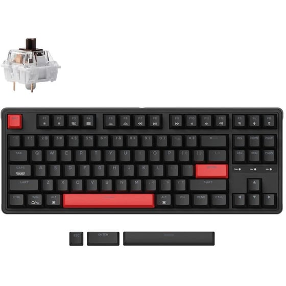 Keychron C3 Pro Gaming Μηχανικό Ενσύρματο Πληκτρολόγιο  με RGB φωτισμό - Black image 0