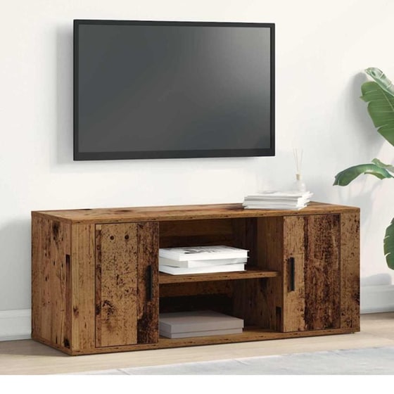 Έπιπλο Τηλεόρασης VidaXL 100 x 35 x 40 cm - Παλαιωμένο Ξύλο image 1
