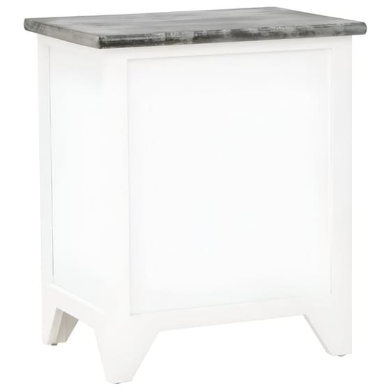 Κομοδίνο Vidaxl Ξύλινο 2τμχ 38x28x45 cm - Γκρι Λευκό image 4