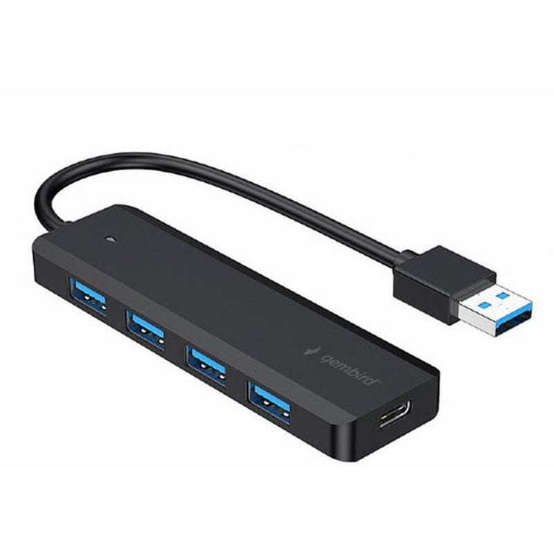 Gembird UHB-U3P4P-02 USB Hub με 4 θύρες USB 3.1 - Μαύρο