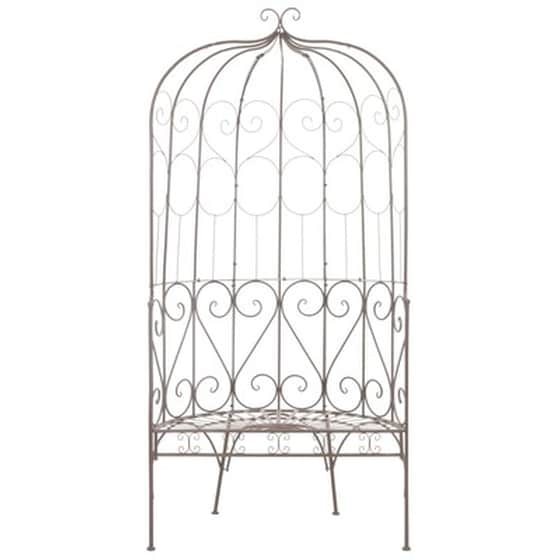 Παγκάκι Κήπου VidaXL Αντικέ από Σίδερο 95x54x200cm - Καφέ image 2