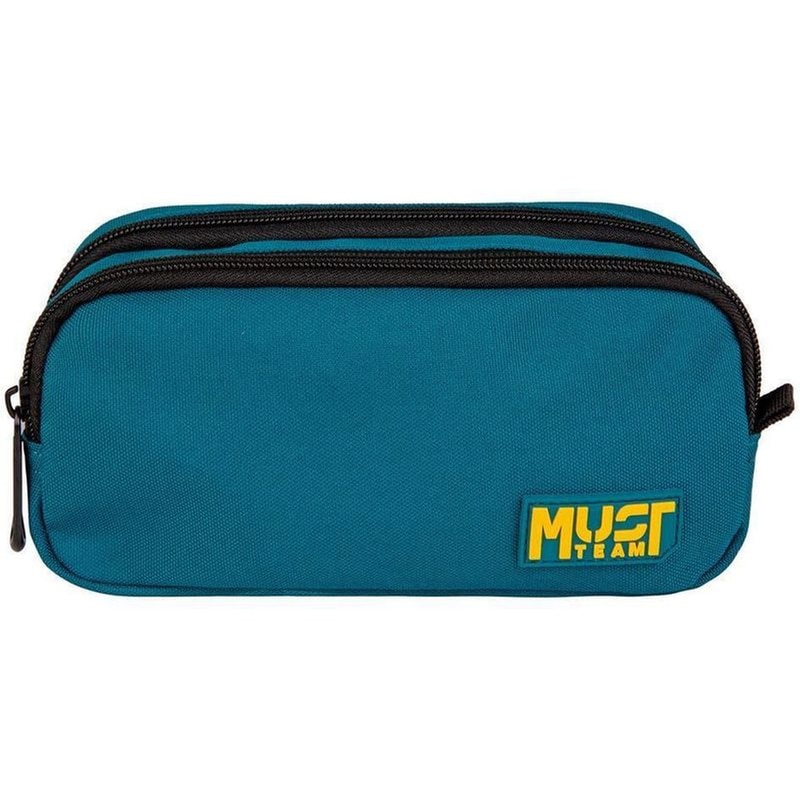 Κασετίνα Βαρελάκι Must Team Monochrome Πετρόλ με Κίτρινο