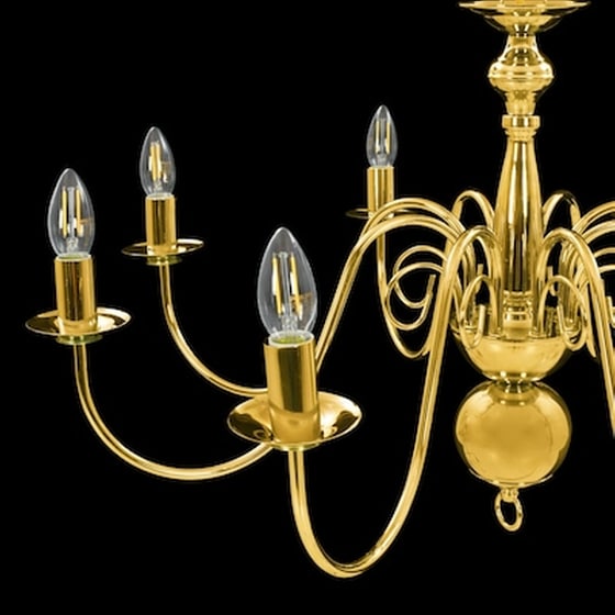 Vidaxl Πολυέλαιος Χρυσός Με 8 Ντουί Ε14 image 4