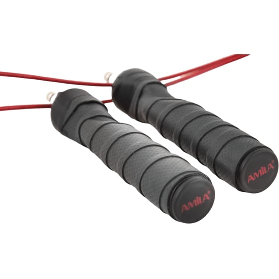 Σχοινάκι Γυμναστικής Amila Speed Rope Power Grip 44057 330 cm - Κόκκινο/ Μαύρο image 2