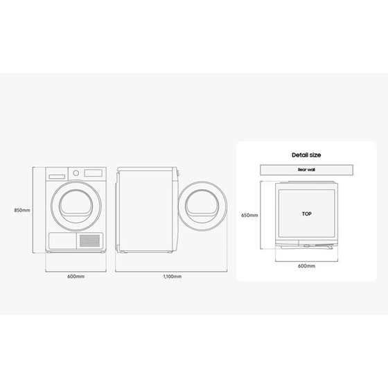 SAMSUNG DV90DG52A0AELE 9 kg A+++ με Αντλία Θερμότητας Λευκό Στεγνωτήριο Ρούχων image 9
