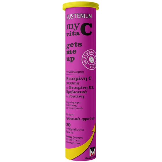Menarini Vitamin C + D3 SustenIUm My Vita C Gets Me Up  1000mg - 20 δισκία image 0