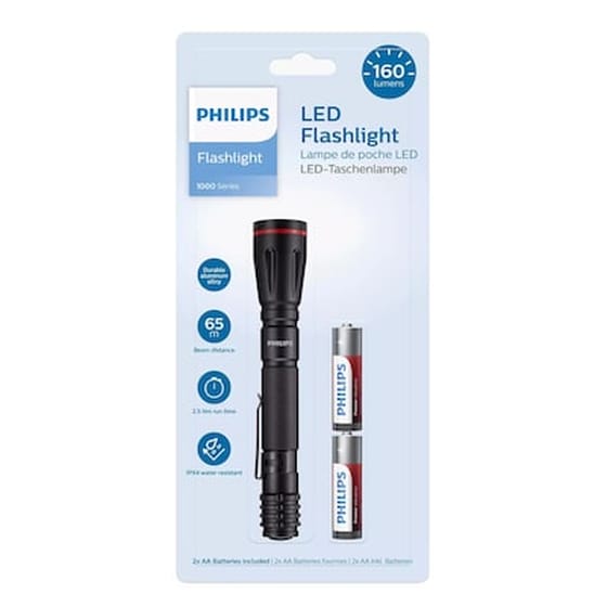 Philips Φορητός Φακός Led Sfl1001p-10, 1000 Series, 160lm, Μαύρος image 1
