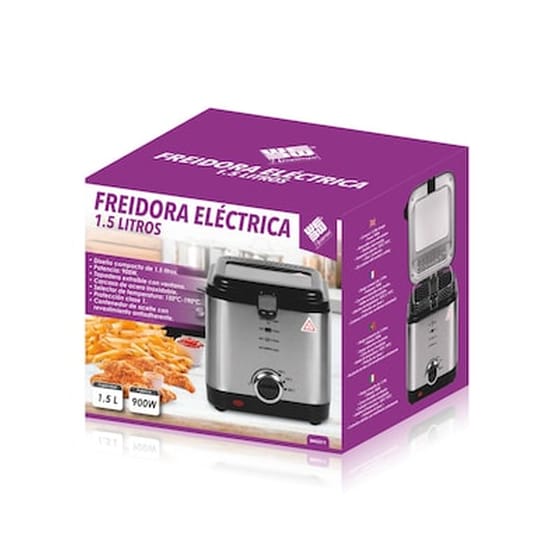 Φριτέζα Λαδιού GEM BN3311 με Αποσπώμενο Κάδο 900 W 1.5 L Ασημί image 4