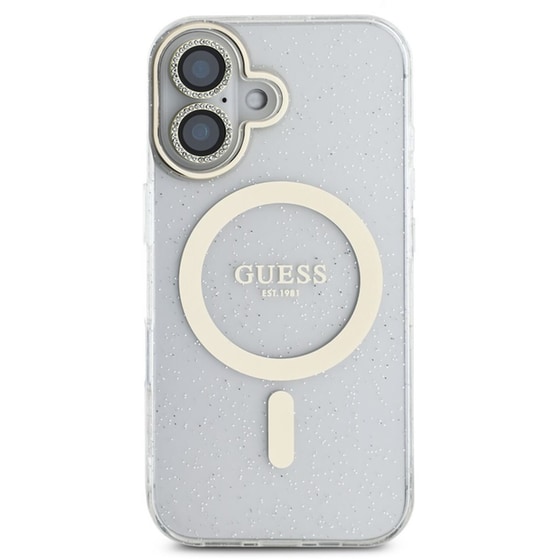 Θήκη Apple Iphone 16 - Guess Plastic Case with Magsafe - Χρυσό image 3