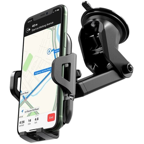 Βάση Στήριξης Αυτοκινήτου Hoco CA76 Με Ρυθμιζόμενα Άγκιστρα - Μαύρο image 1