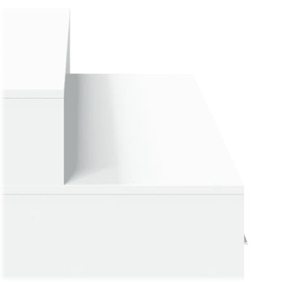 Γραφείο VidaXL με LED από Επεξεργασμένο Ξύλο 160x55x91 cm - Λευκό image 7