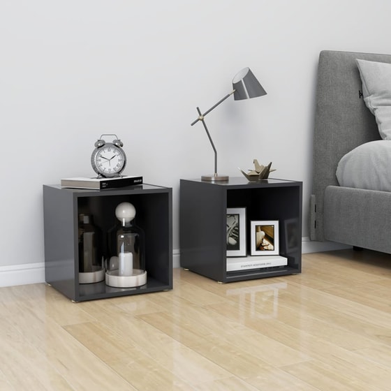 Έπιπλο Τηλεόρασης VidaXL από Μοριοσανίδα 37x35x37cm - Γκρι image 7