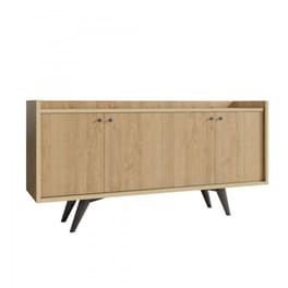 Μπουφές 24Mall Piranha από Μοριοσανίδα/Πλαστικό 150x40x75 cm - Καφέ