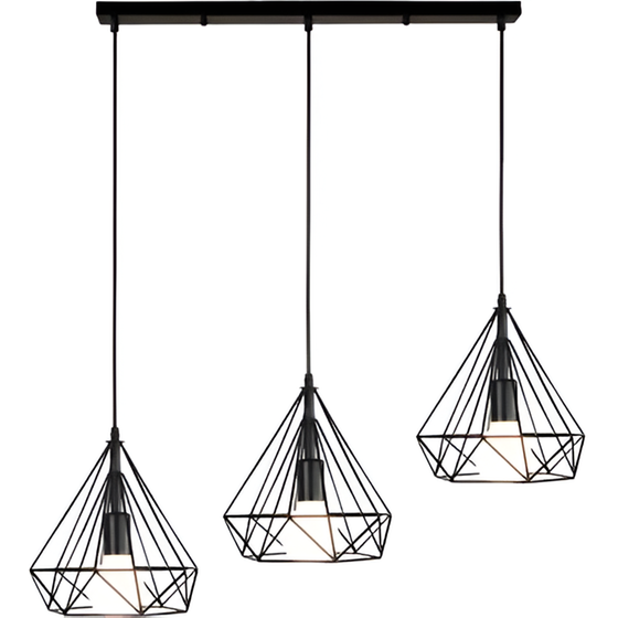 Κρεμαστό Φωτιστικό Οροφής 25cm Σε Μαύρο Χρώμα R50 image 0