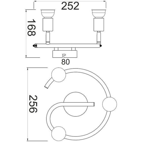 Σποτ Τρίφωτο Aca Trinity Mc634sl3g Μεταλλικό - Ασημί image 1