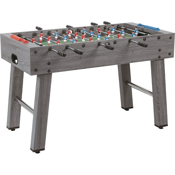 Ποδοσφαιράκι Garlando F-2 Ξύλινο 121x98.5x79-81cm με Τηλεσκοπικές Ράβδους - Γκρι image 0