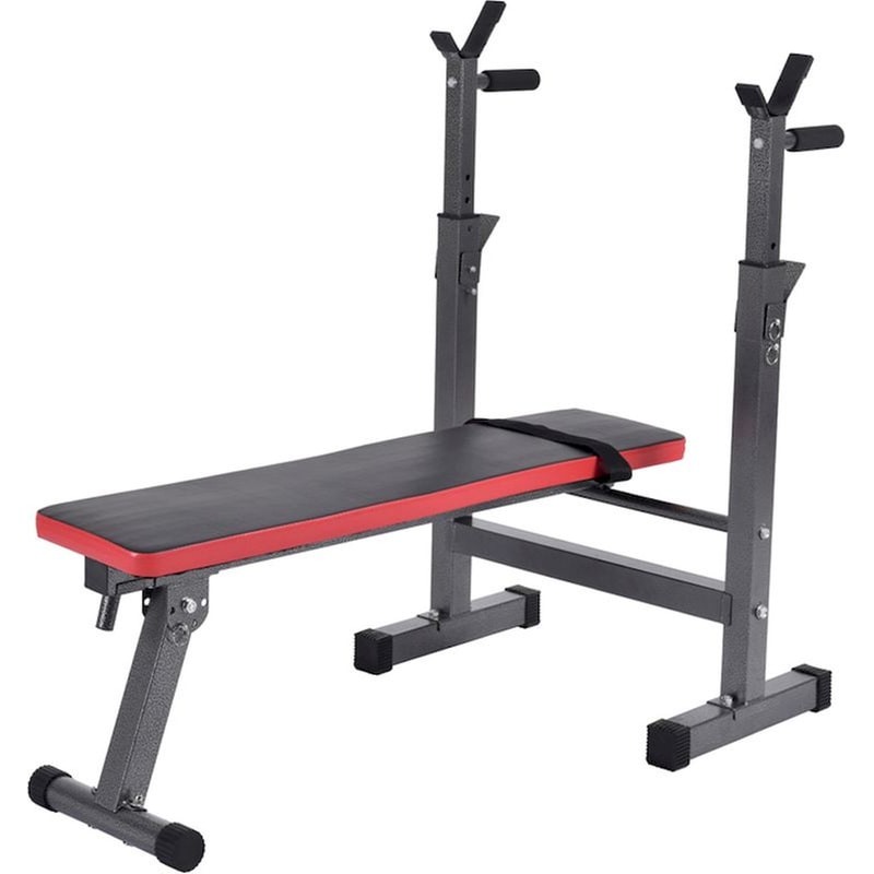 VIKING Οριζόντιος Πάγκος Γυμναστικής Viking 757 125x57x80-105cm - Μαύρο/ Κόκκινο