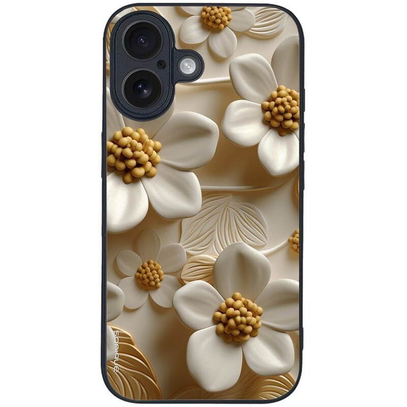 Θήκη Apple iPhone 16 - Sonique 3D Flower Series - Λευκό