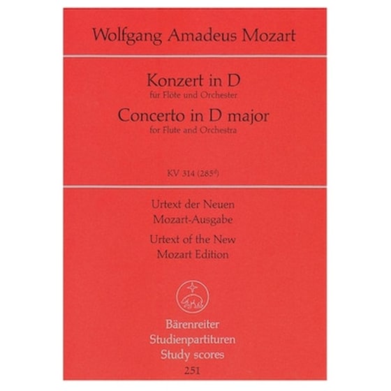 Βιβλίο Για Σύνολα Barenreiter Mozart - Concerto In D Major Flute Kv 314 [pocket Score] image 0