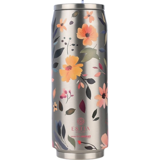 Θερμός Travel Cup Estia Home Art Save the Aegean Silver Botanic 500ml image 0