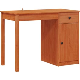 Γραφείο VidaXL από Μασίφ Ξύλο Πεύκου 100x50x74 cm - Κερωμένο Καφέ