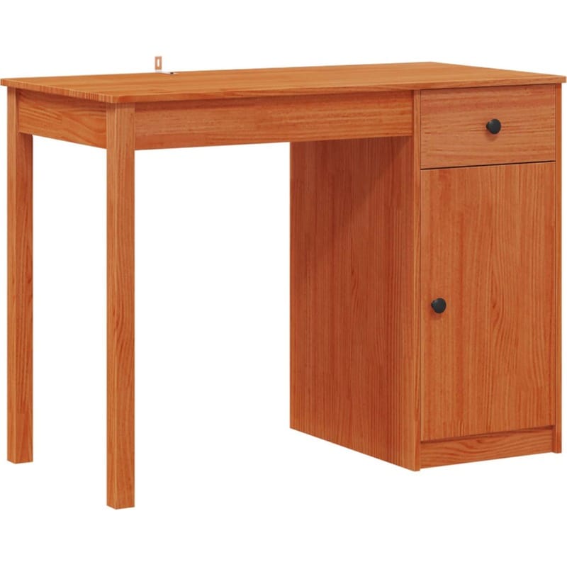 Γραφείο VidaXL από Μασίφ Ξύλο Πεύκου 100x50x74 cm - Κερωμένο Καφέ